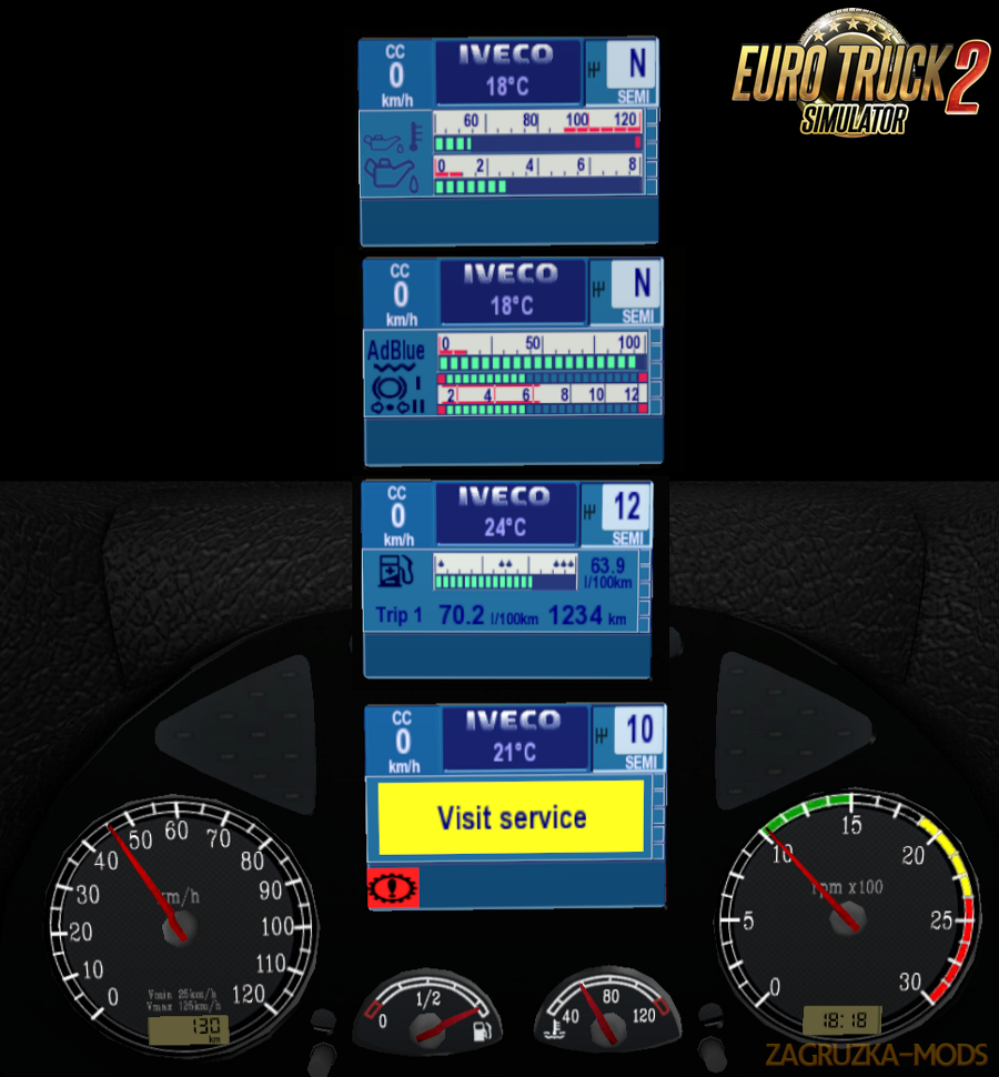 Iveco Stralis dashboard computer by Piva