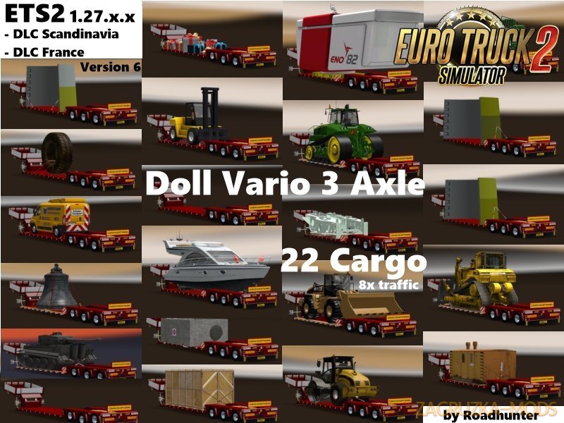 Doll Vario 3Achs with 22 Cargo 8x in traffic v6 [1.27.x]
