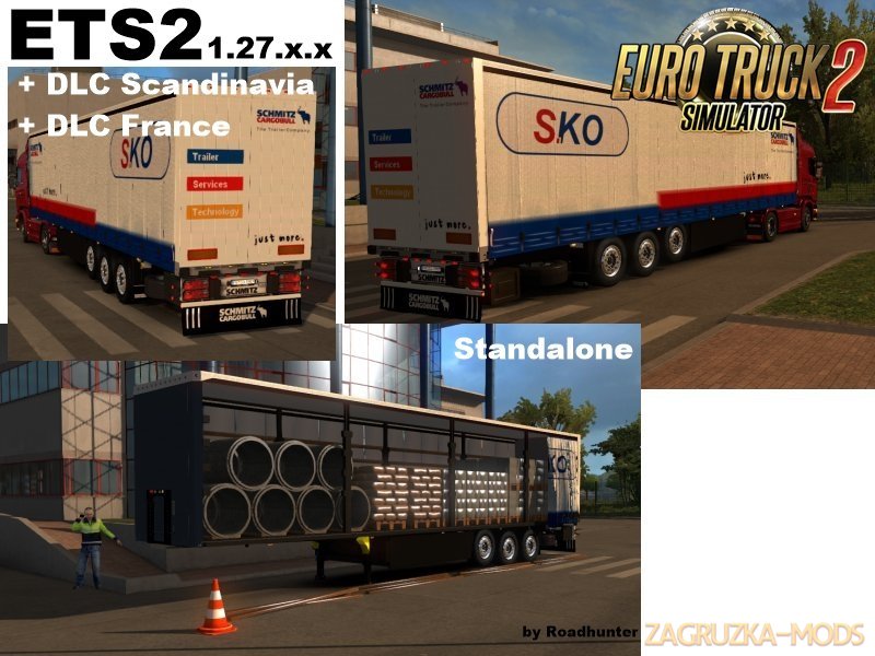 Schmitz S.KO flatbed trailer with building material v3 [1.27.x]
