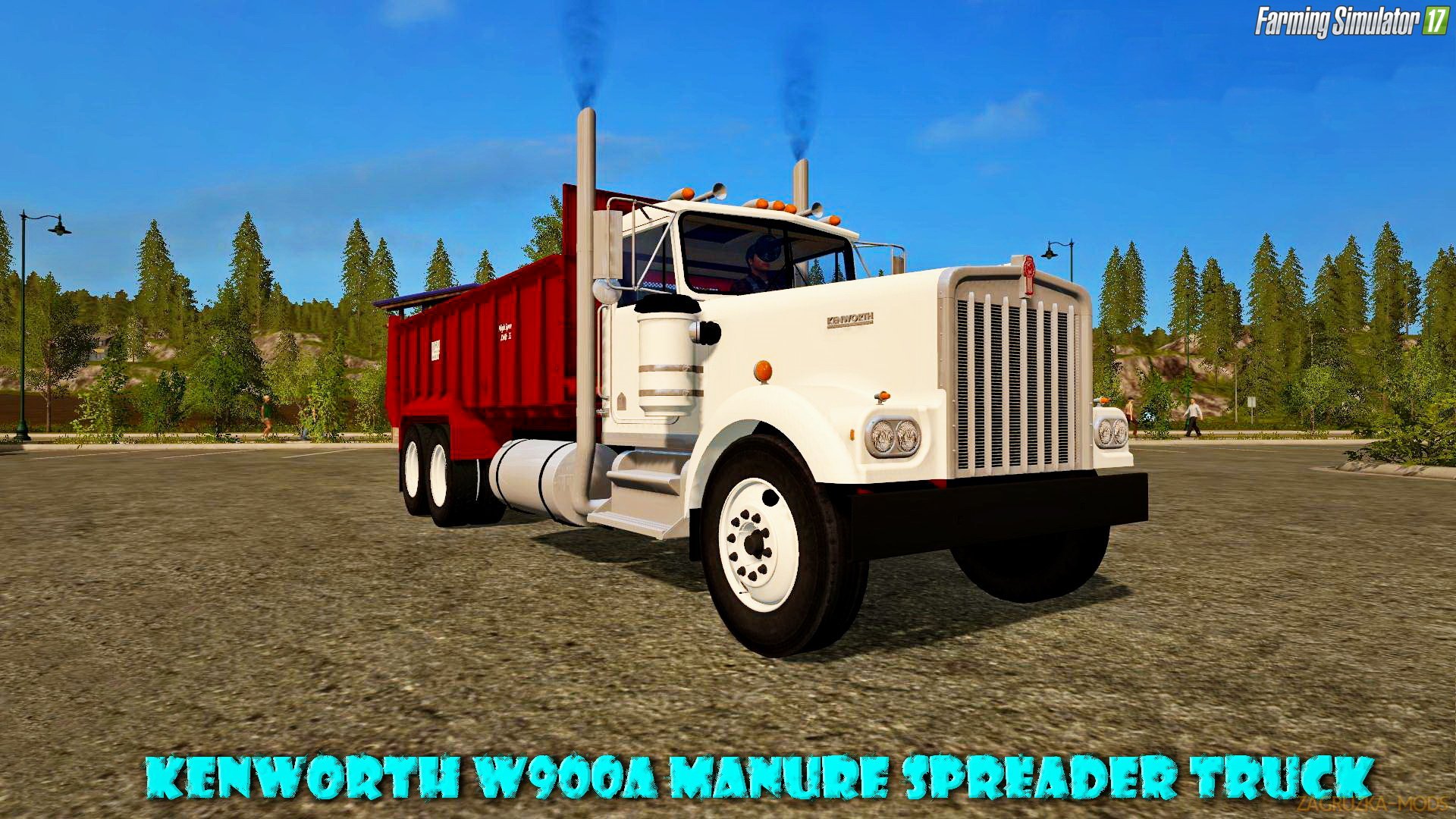 Kenworth W900A Manure Spreader Truck v1.0 for FS 17