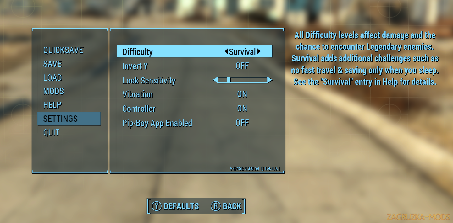 Survival Unlocker v1.0.1 for Fallout 4