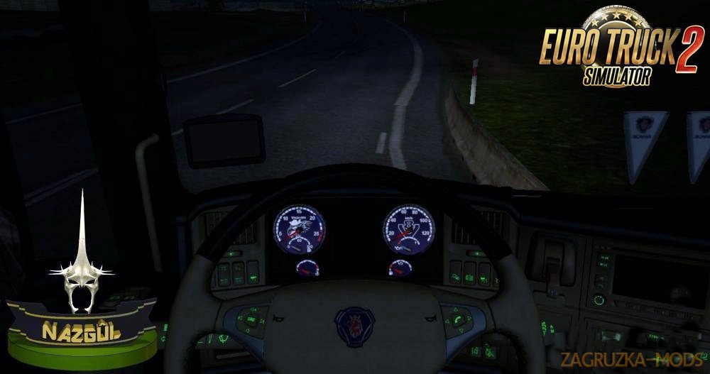 Scania R & Streamline (Default) Blue Dashboard Gauges v1.0