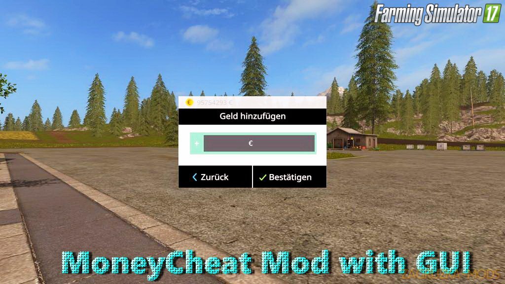 Money Cheat Mod with GUI v1.0 for FS 17