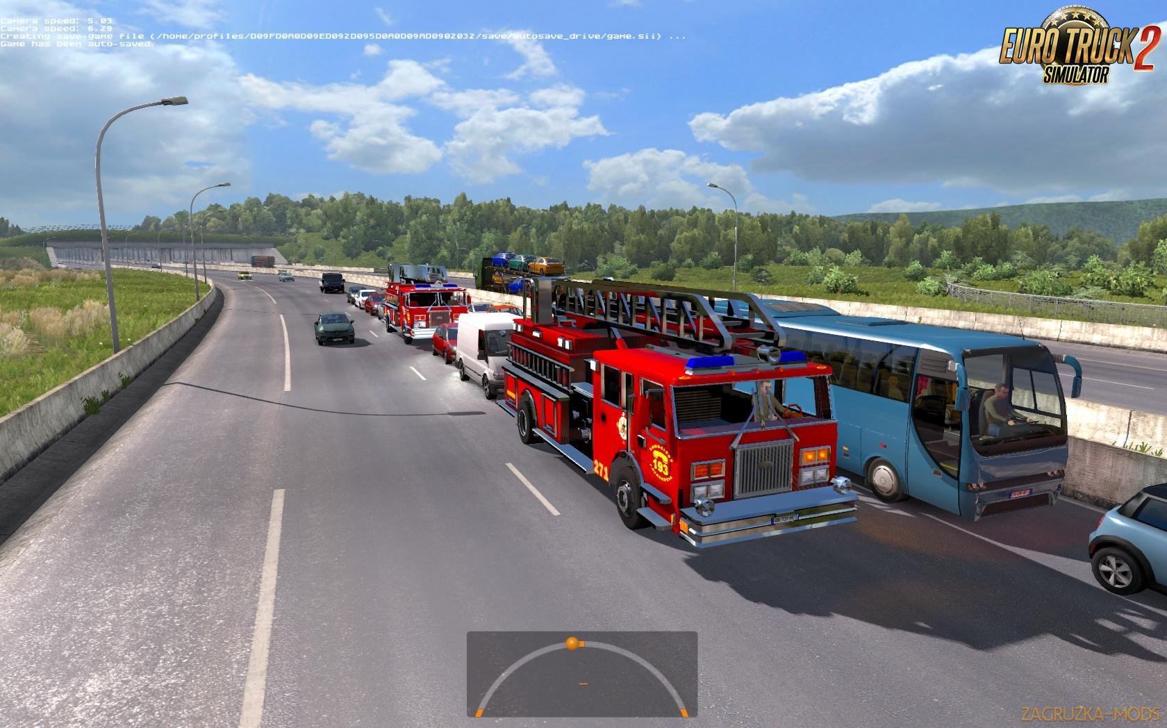 Fire trucks in traffic [1.27.x]
