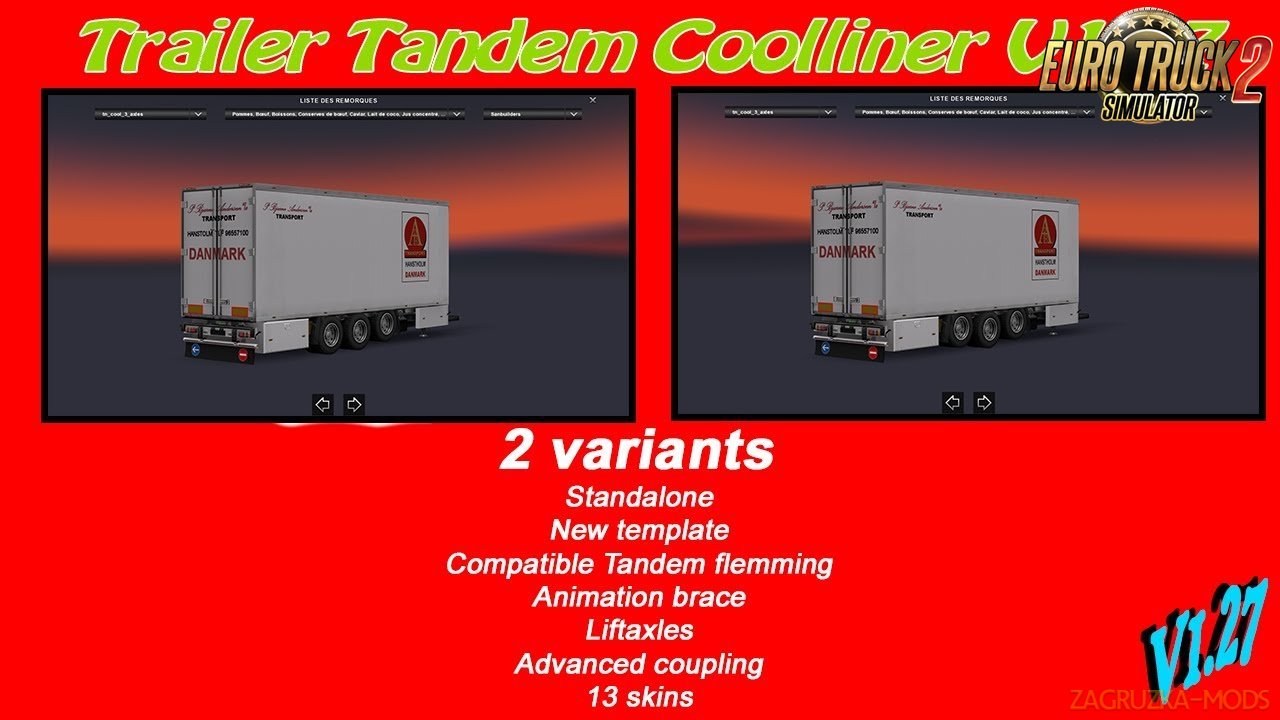 Trailer Tandem Coolliner 3 axles [1.27.x]