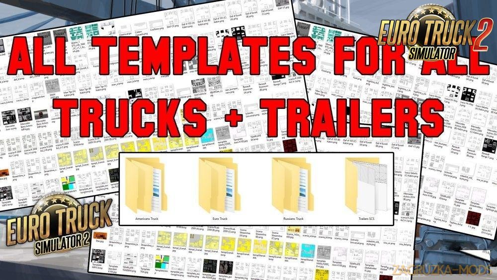 All Truck + Trailer Templates Collection Pack [50 + Template] for Ets2