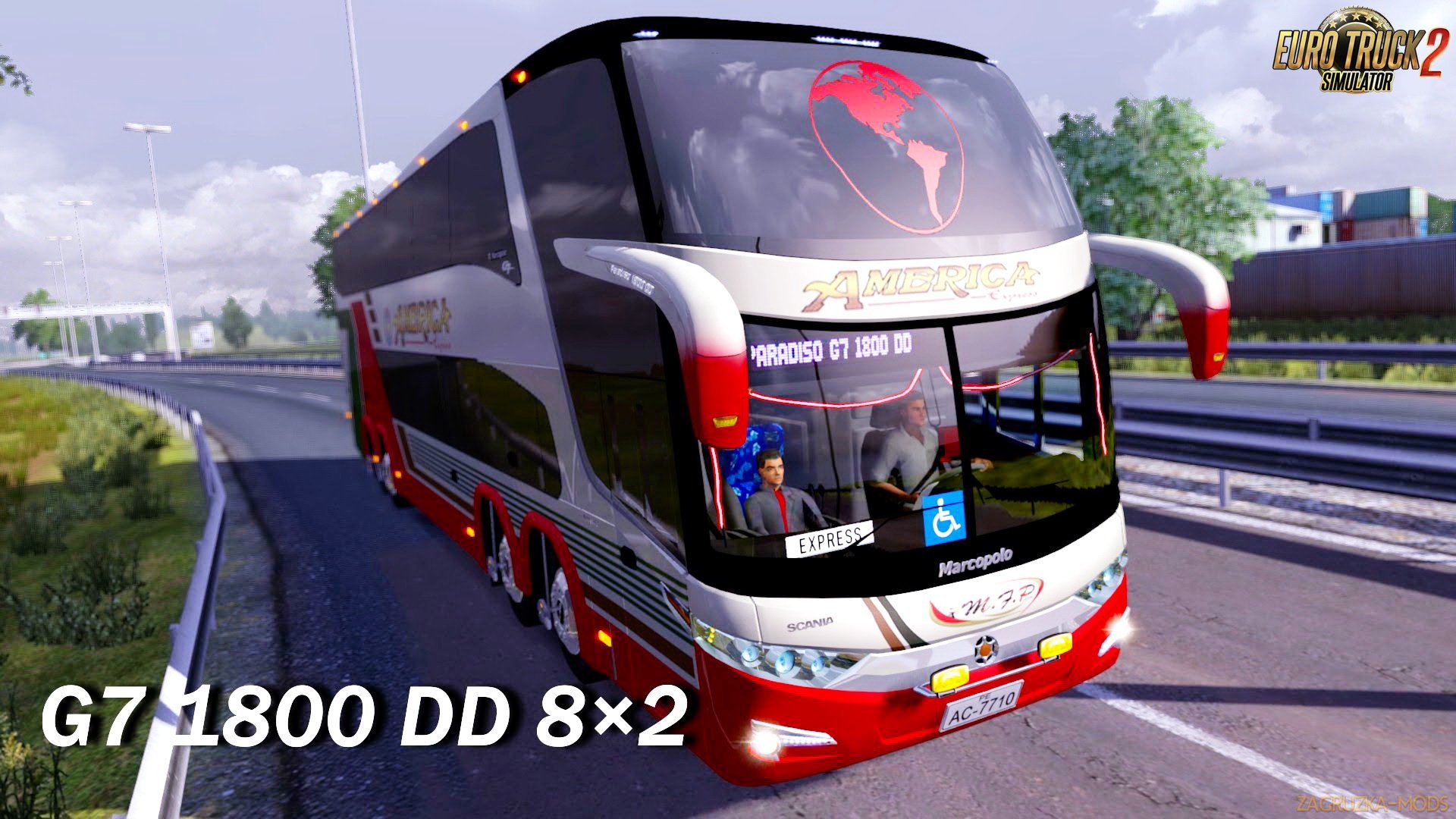 Marcopolo Paradiso G7 1800 DD 8x2 + Interior v1.0 (1.27.x) for ETS 2