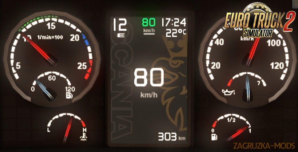 Scania Griffin Custom dashboard by Piva