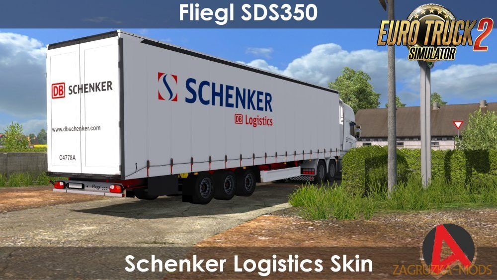 DB Schenker Logistics Skin for Fliegl SDS350 Mega Trailer in Ets2