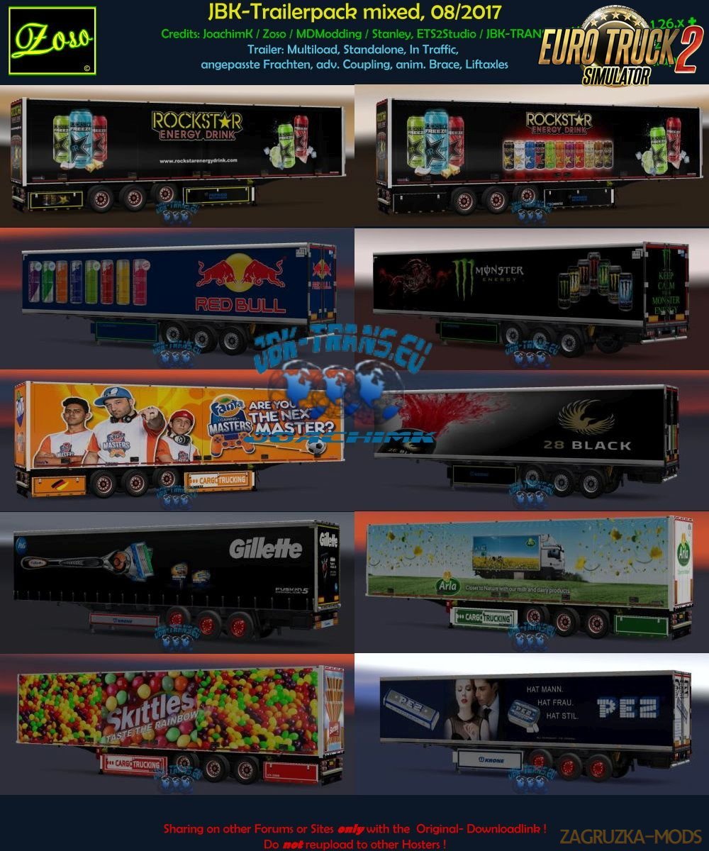 JBK- Trailer Pack mixed - 20 Trailer