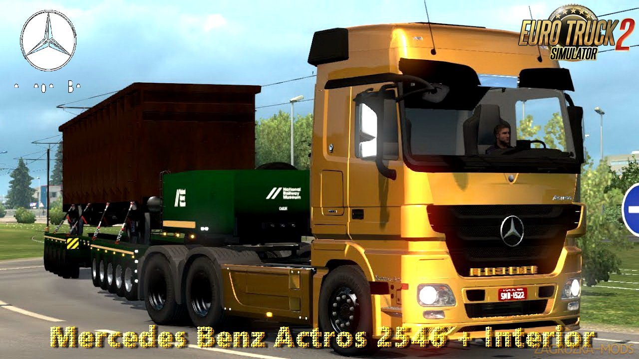 Mercedes Benz Actros 2546 + Interior v1.0 (Brasil Edition) (1.28.x) for ETS 2