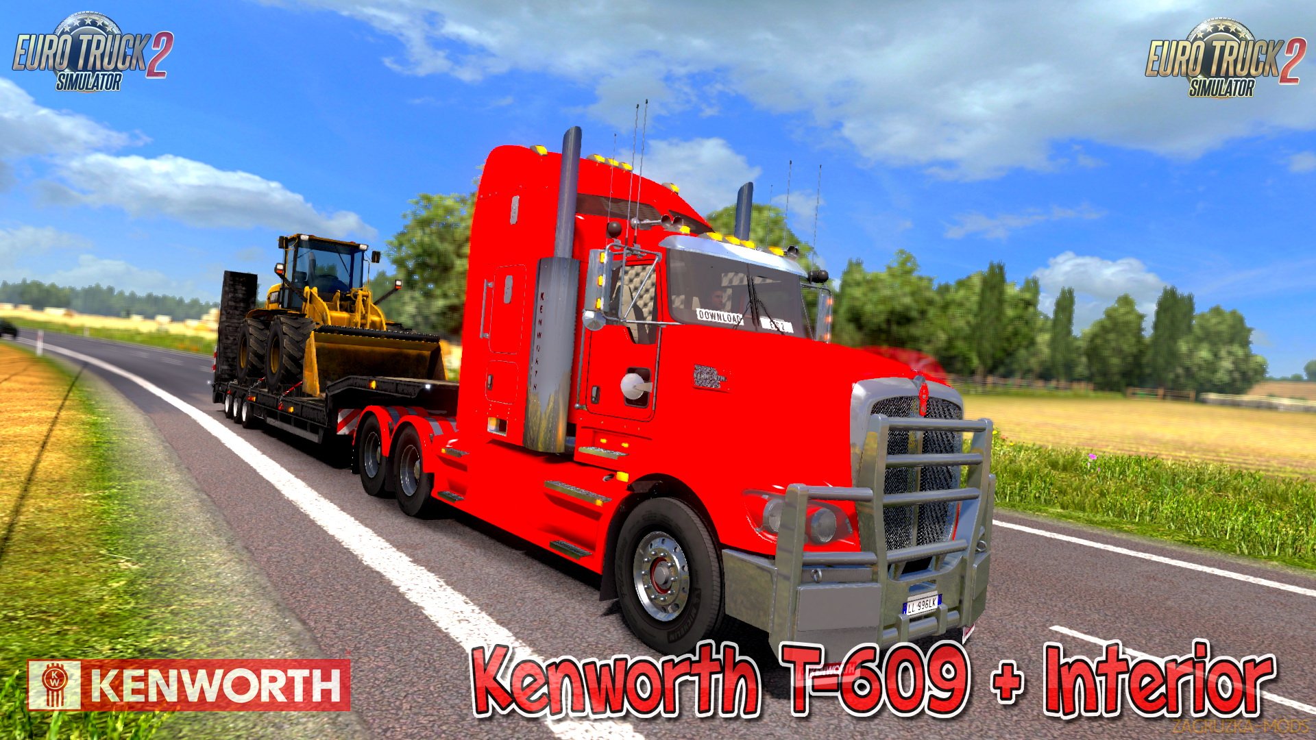 Kenworth T-609 + Interior v1.0 by RTA-Team (1.28.x) for ETS 2