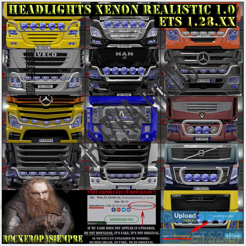 Headlights Xenon Realistic by Rockeropasiempre v 1.0