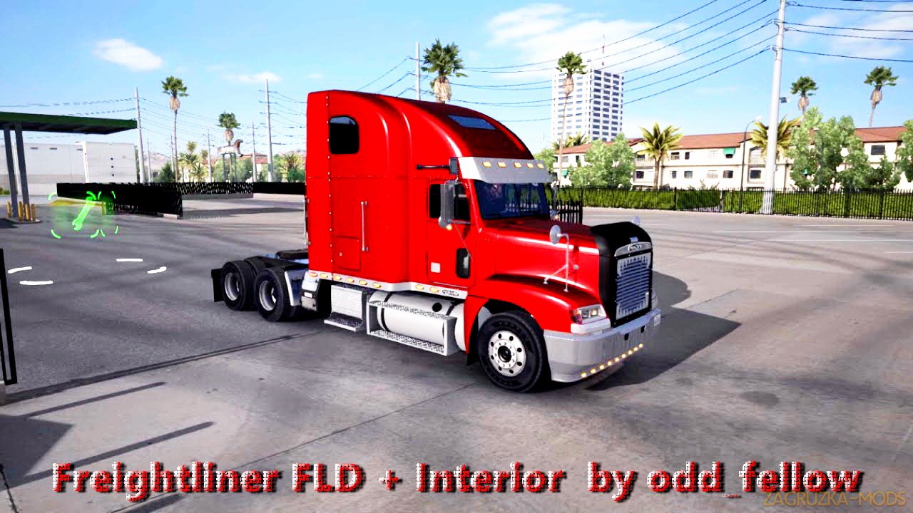 Freightliner FLD + Interior v1.5 by odd_fellow (1.28.x) for ETS 2