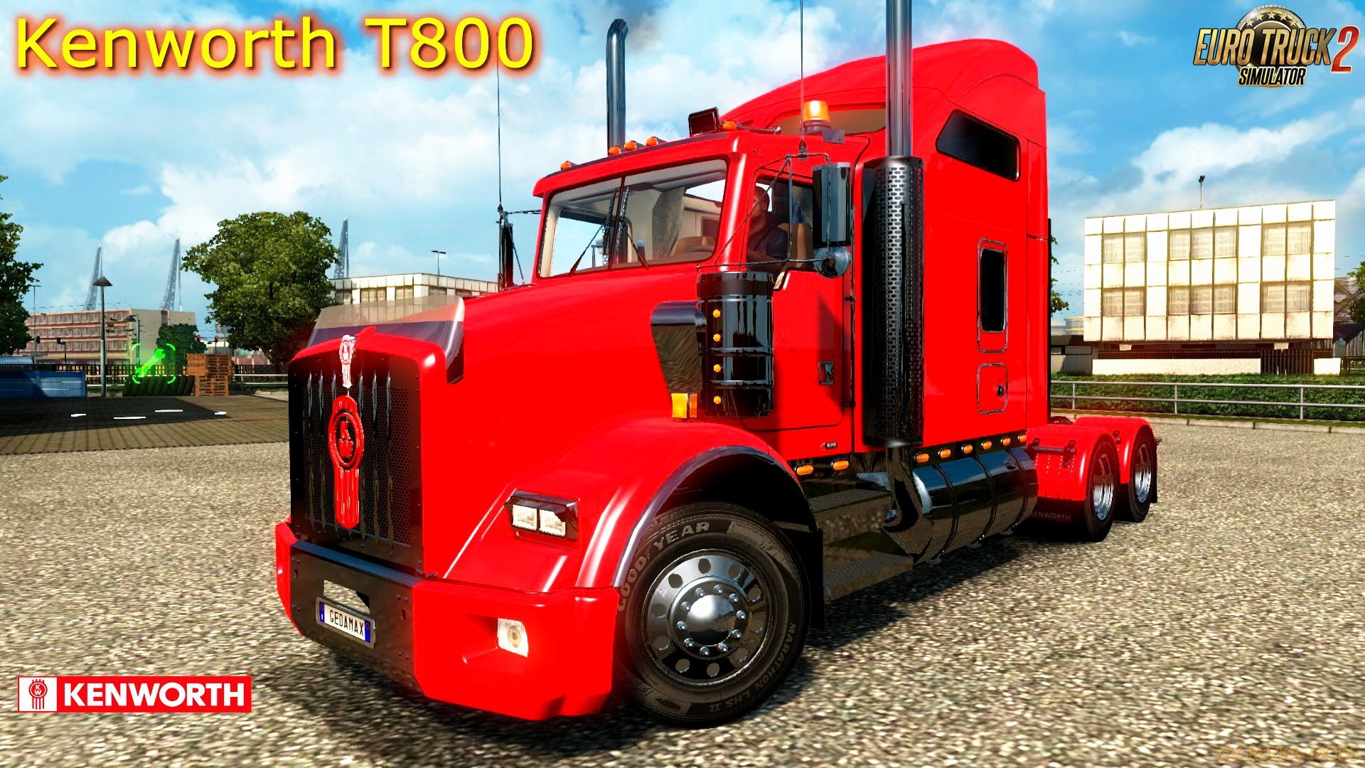 Kenworth T800 + Interior + DLC Cabin & Flags v2.4 (1.28.x) for ETS 2