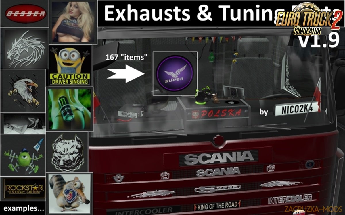 Exhausts and Tuning Parts for Trucks v1.9.1 by Nico2k4 [1.28.x]