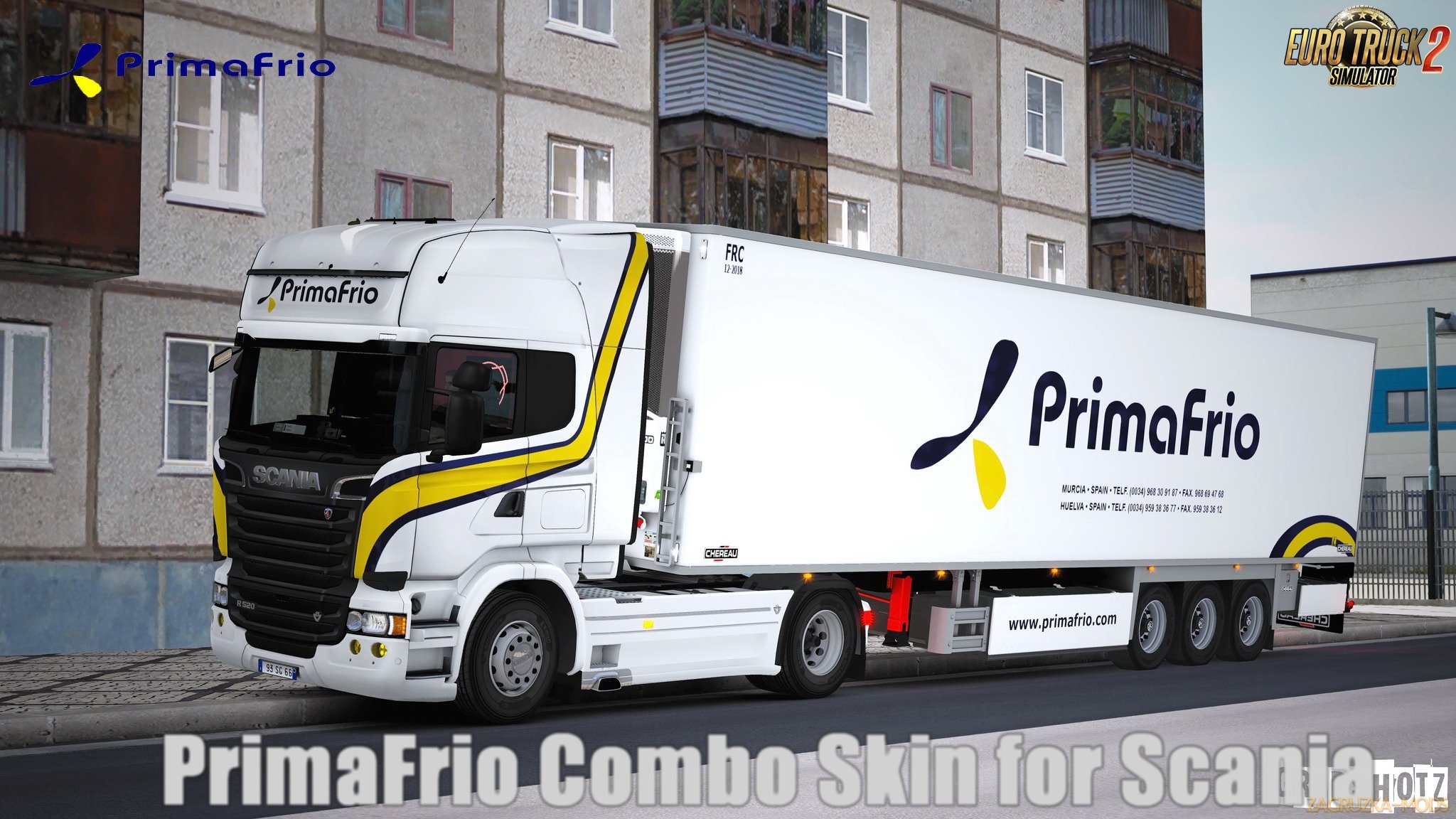 PrimaFrio Combo Skin for Scania R + Trailer v1.0 by R3APER (1.28.x) for ETS 2
