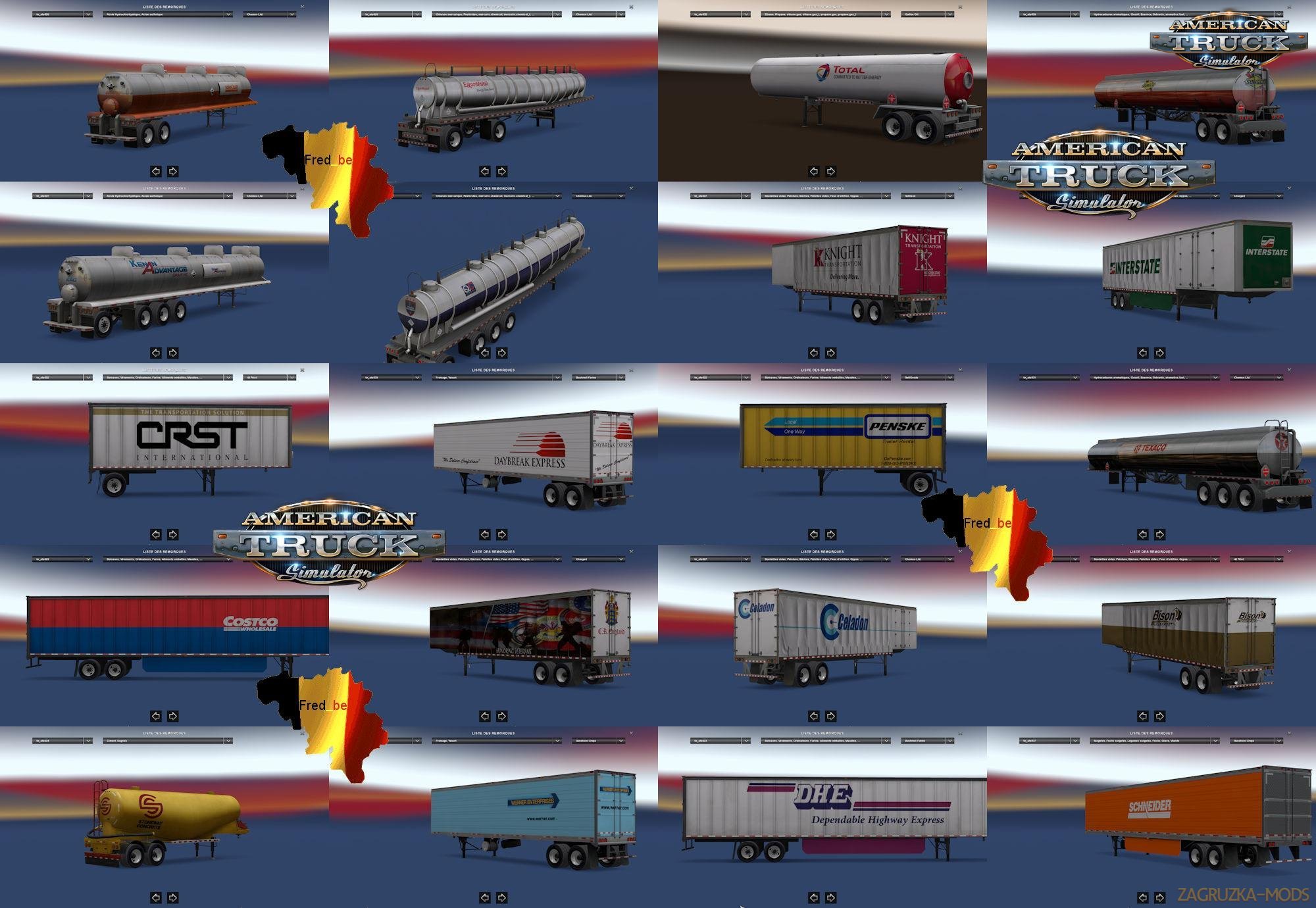 Standalone Trailer Pack for Ats v1.29 (+/- 60 skins)