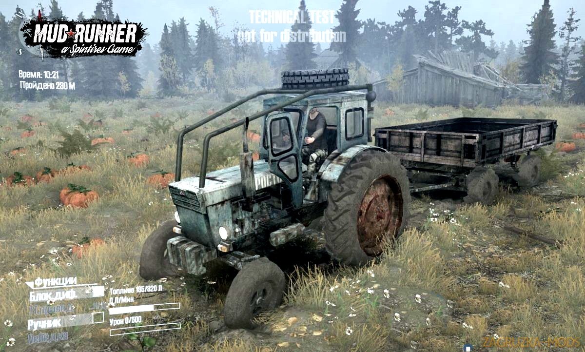 Tractor T-40 v1.0 (v18.10.17) for Spin Tires: MudRunner