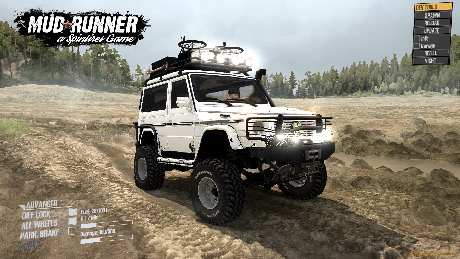 Mercedes-Benz G500 Tourist version v1.0 (v26.10.17) for SpinTires: MudRunner Mercedes-Benz G500 Tourist version v1.0 (v26.10.17) for SpinTires: MudRunner