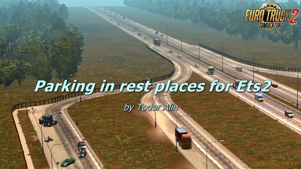 Parking in rest places v1.4 for Ets2