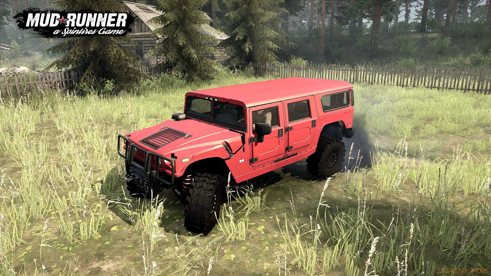 Hummer H1 Red v1.0 (v07.11.17) for Spin Tires: MudRunner