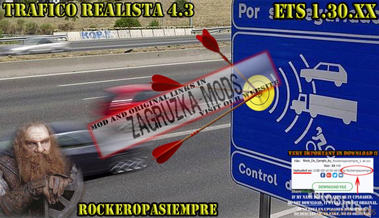 Realistic traffic 4.3 by Rockeropasiempre for V_1.30.XX