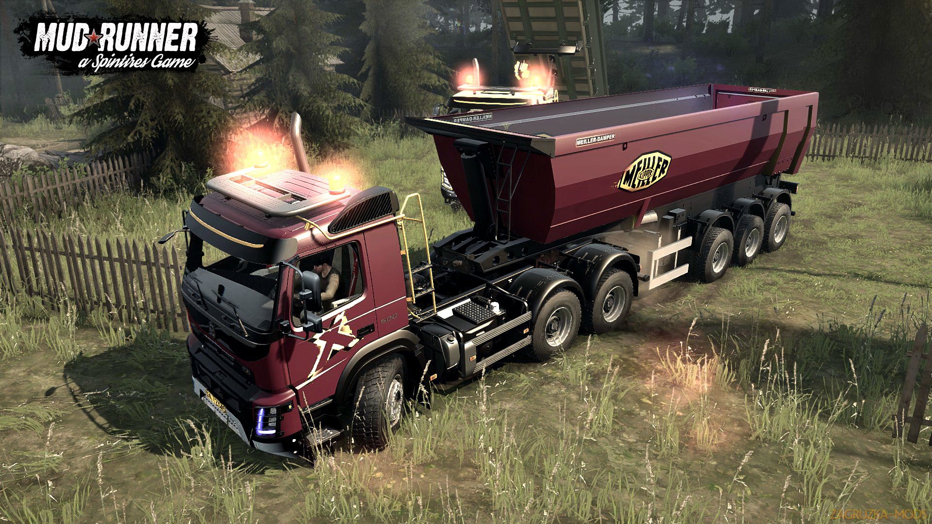 Volvo Pack Trucks v1.0 (v07.11.17) for Spin Tires: MudRunner