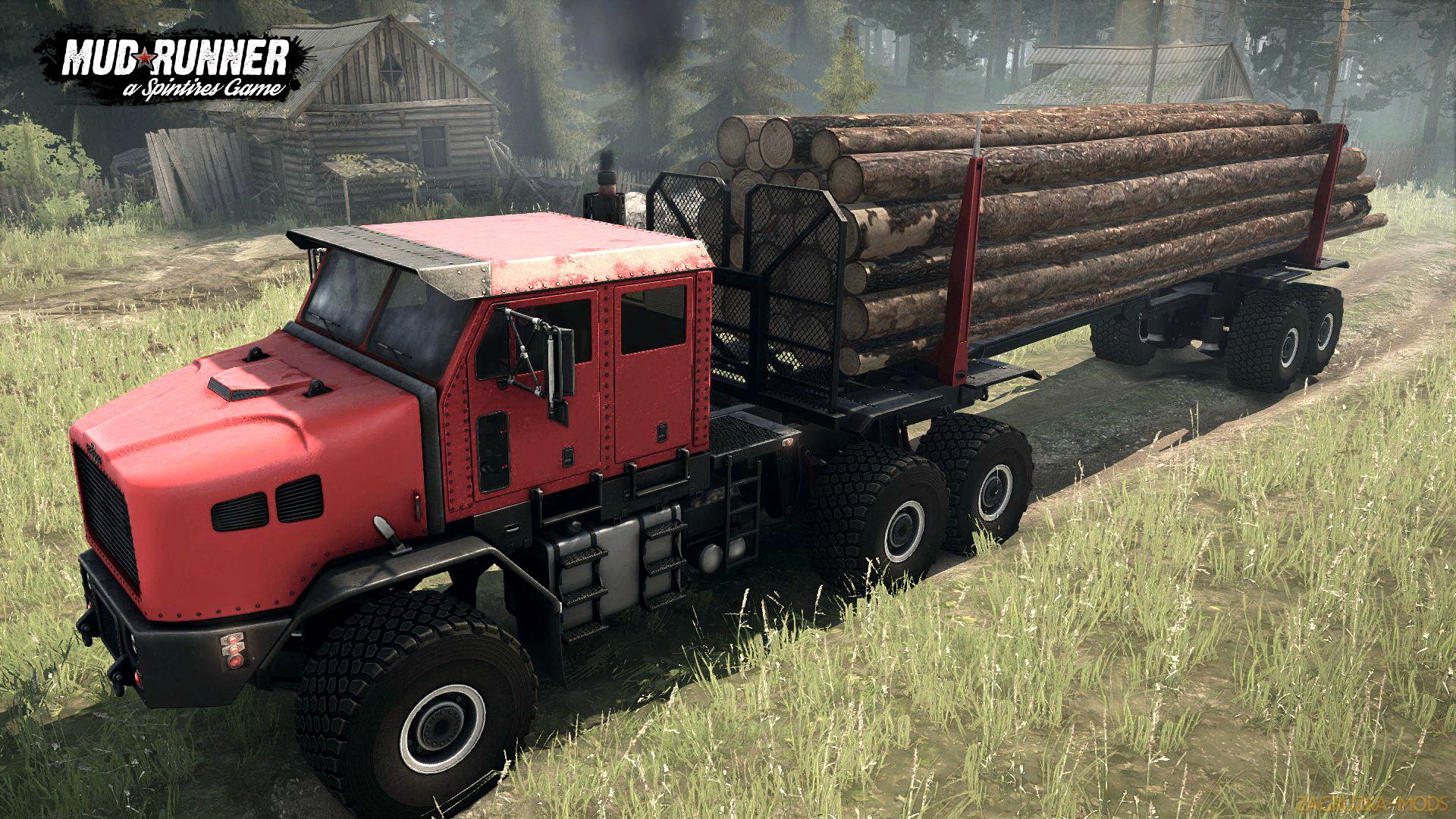 Oshkosh M1070 HET RED v1.0 (v07.11.17) for Spin Tires: MudRunner