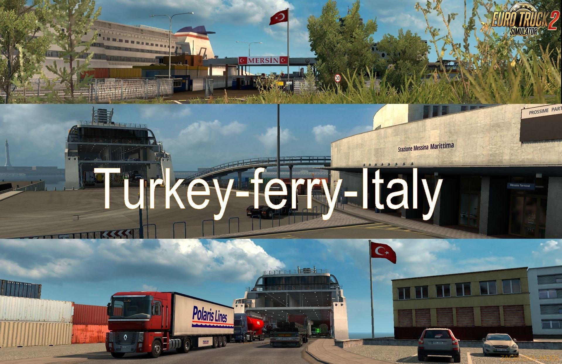 Turkey-Italy Ferry Connection Map for Ets2 [1.30.x]