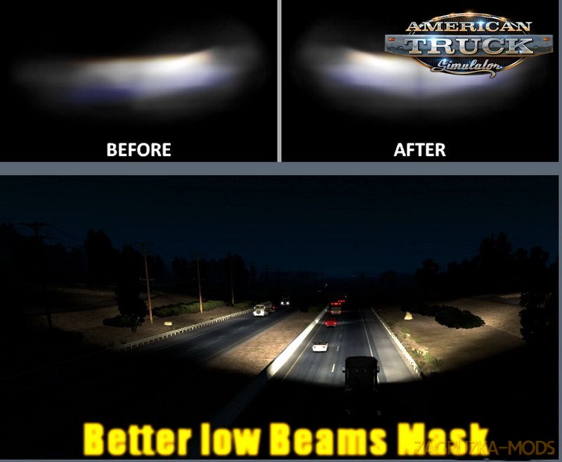 Better low Beams Mask v1.0 by Lexx (1.29.x) for ATS
