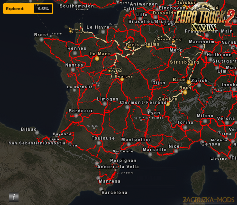 EBF Satellite Map for Ets2