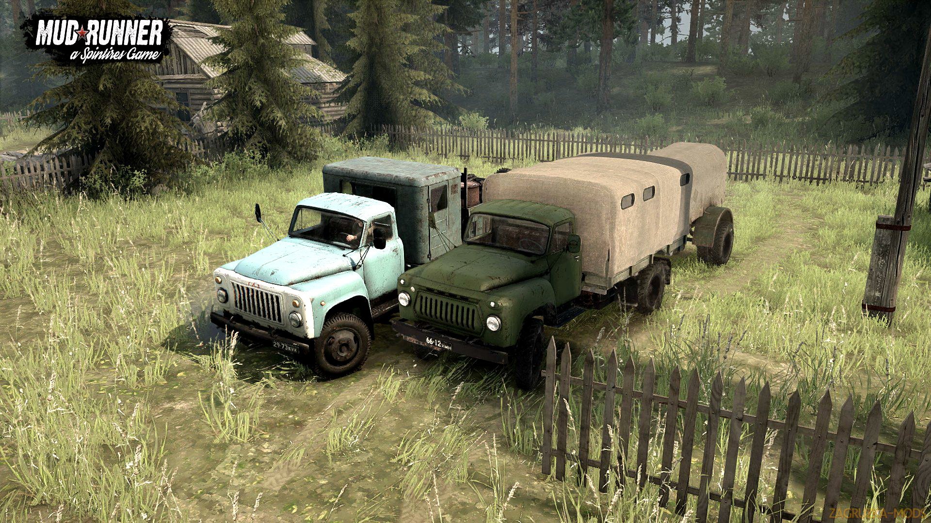 GAZ-53 Series v1.0 (v07.11.17) for Spin Tires: MudRunner