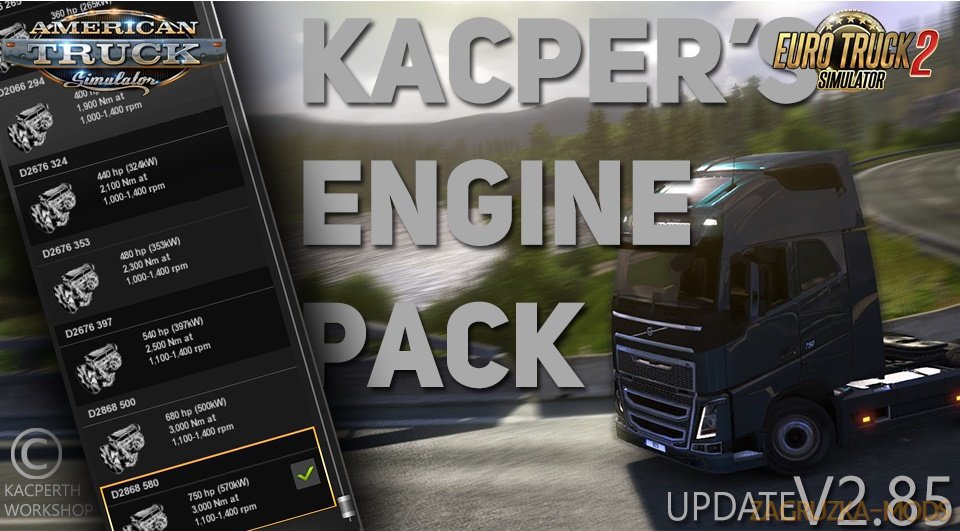 Kacper's Engine Pack v2.85 for Ats and Ets2