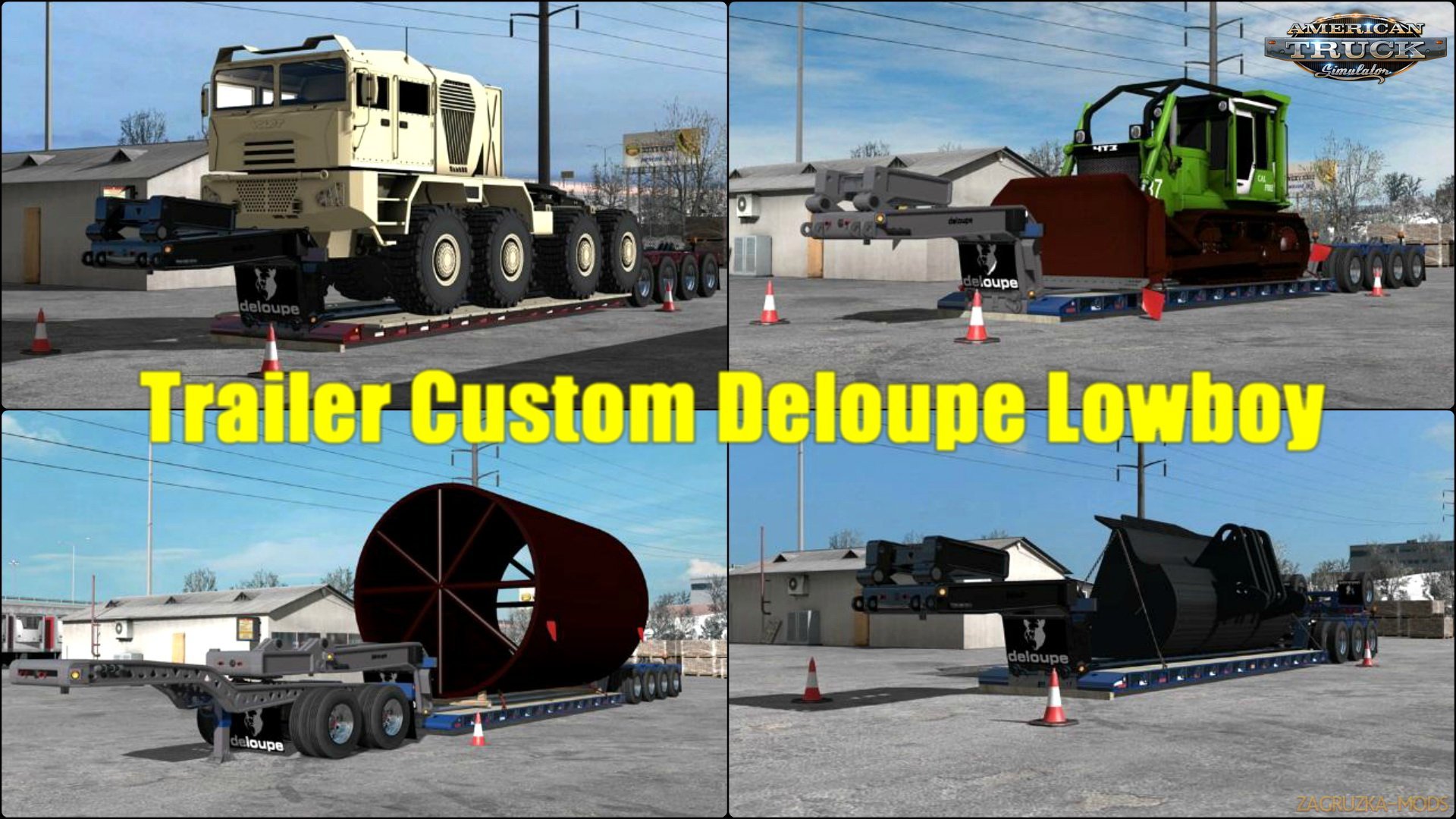 Trailer Custom Deloupe Lowboy v1.0 (1.30.x) for ATS