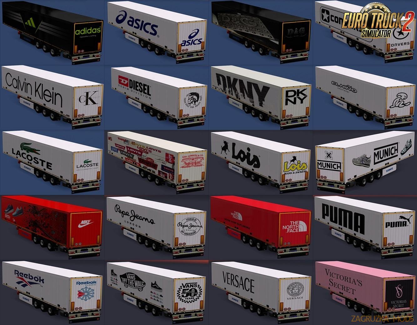 Trailers of Real Brands of Clothes and Footwear for Ets2