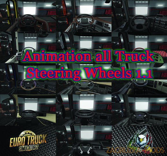 Animation all Truck Steering Wheels v1.1 (1.30.x)