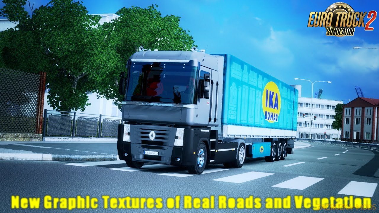 New Graphic Textures of Real Roads and Vegetation v1.0 (1.30.x) for ETS 2