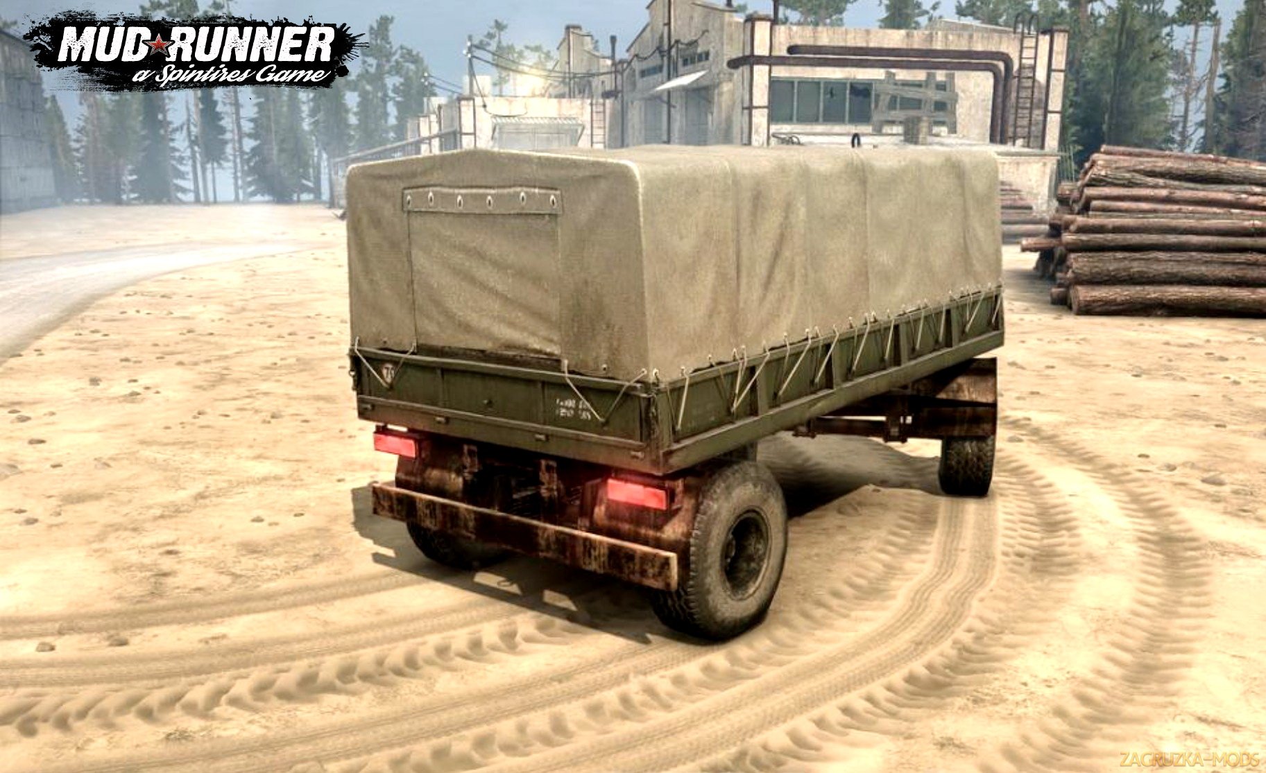 Trailer Military Style v1.0 (v11.12.17) for Spin Tires: MudRunner