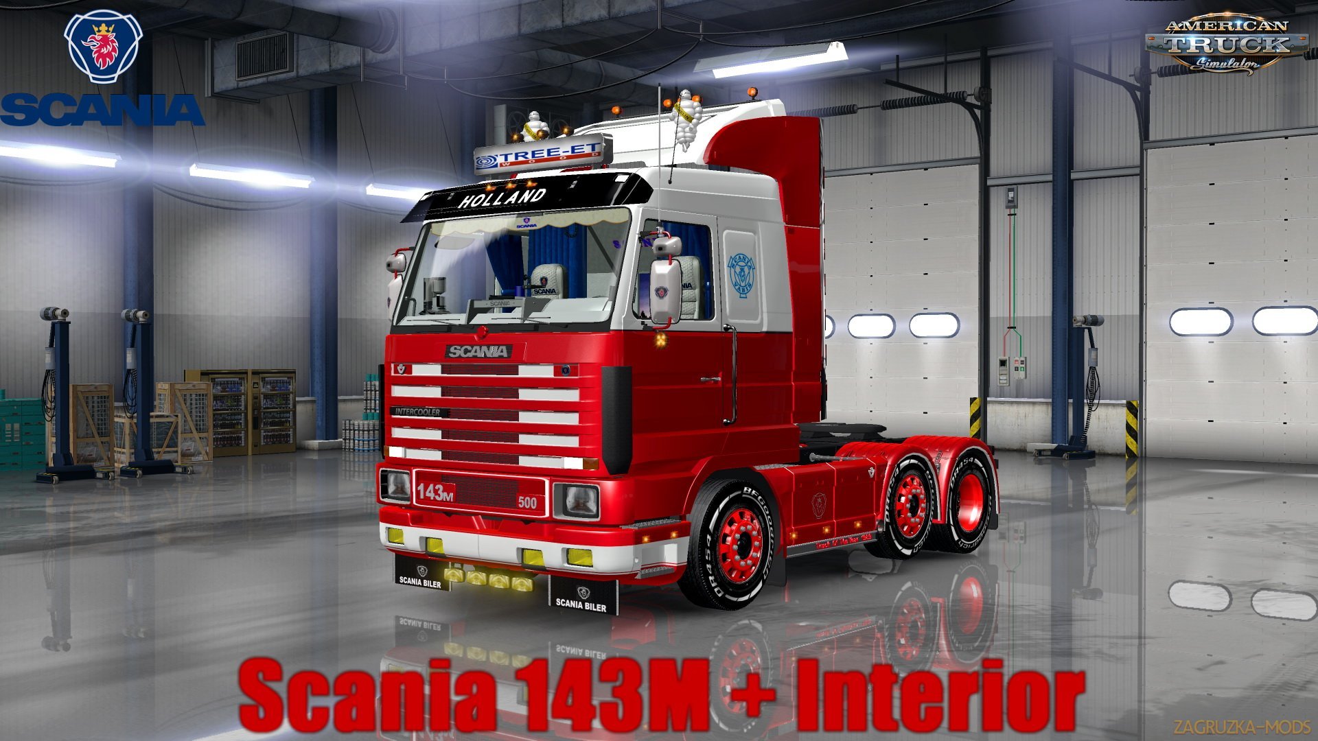 Scania 143M + Interior v1.1 (1.30.x) for ATS