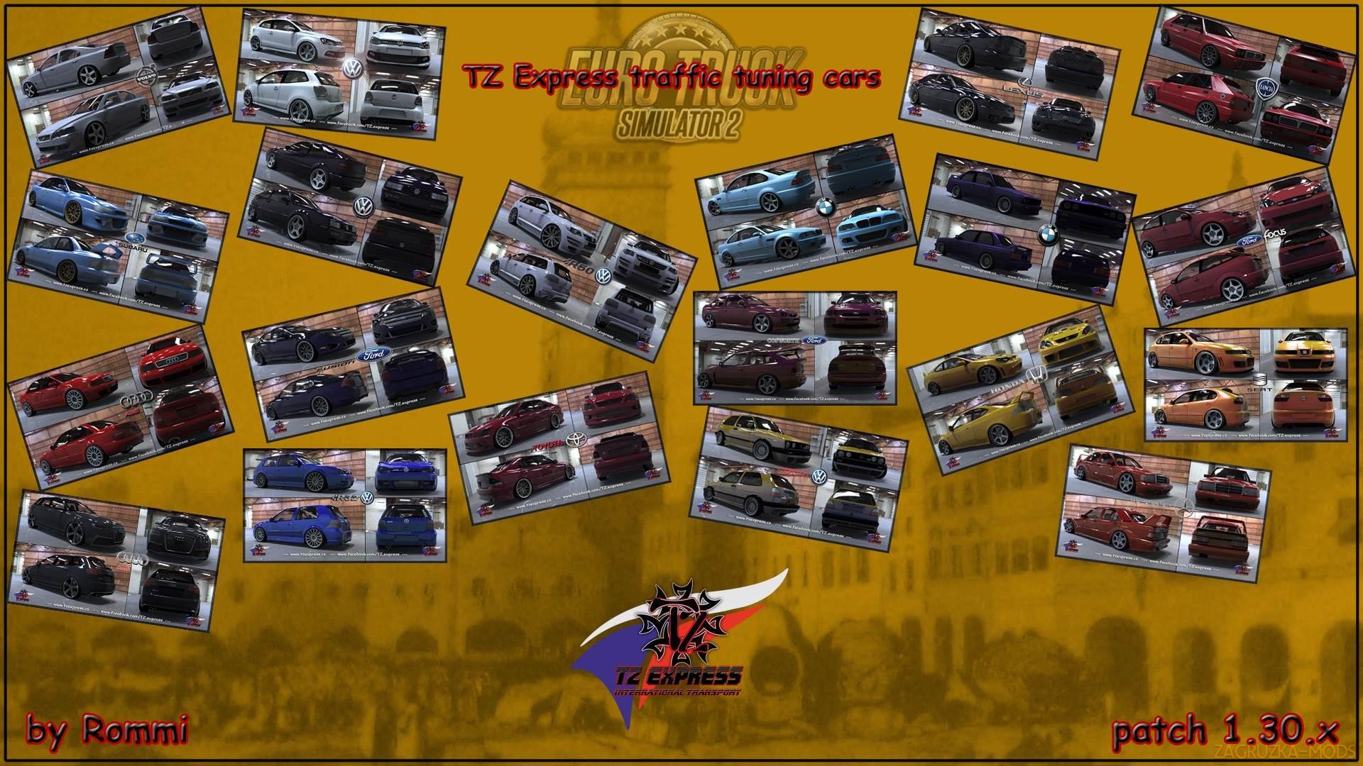 Tuned AI cars v1.0 by Rommi TZ (1.30.x) for ETS 2