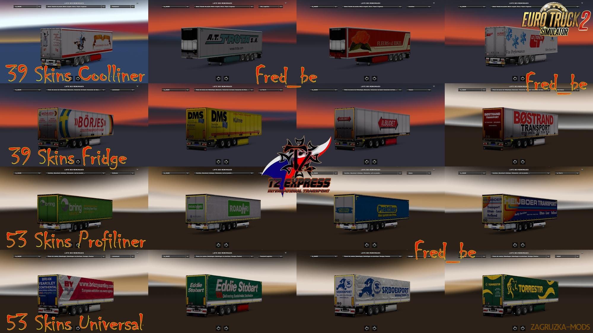 Trailer Pack v1.30 [259 Skins] for Ets2