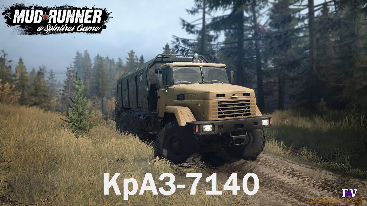 KrAZ-7140 v1.0 (v29.01.18) for Spin Tires: MudRunner