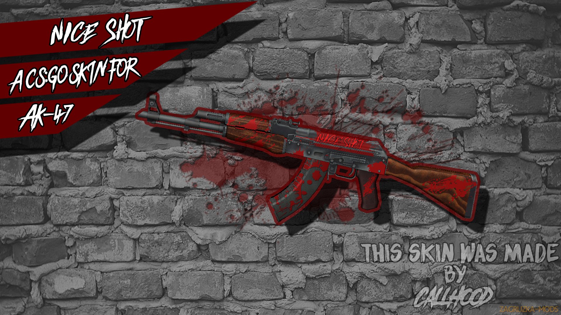 Nice Shot Skin for AK-47 v1.0 for CS:GO