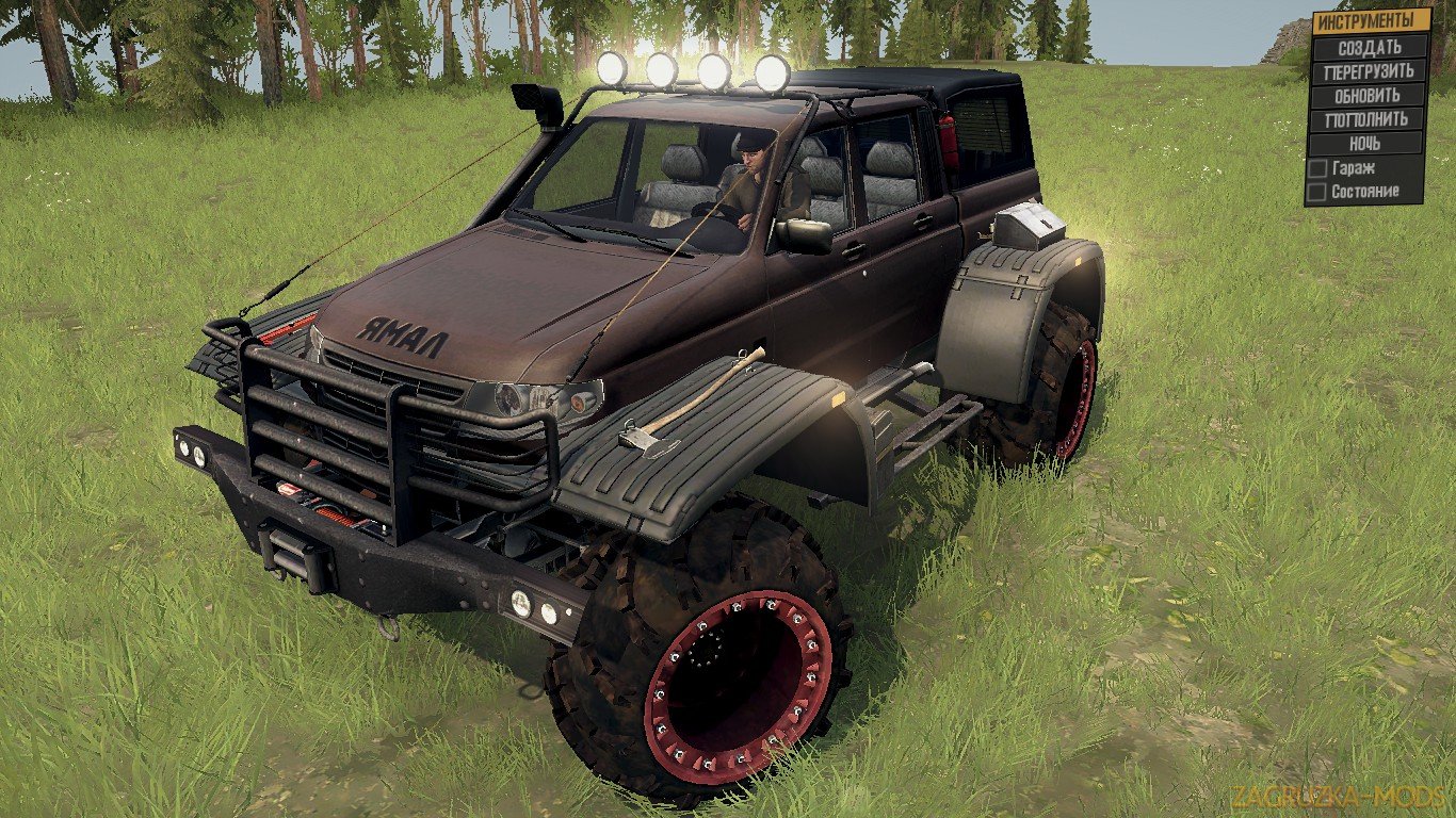 UAZ Yamal v1.0 (v29.01.18) for Spin Tires: MudRunner