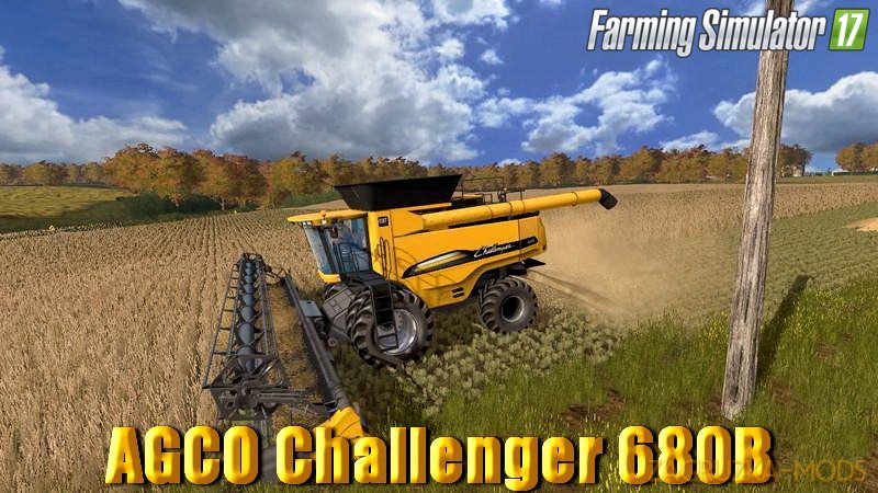 Combine AGCO Challenger 680B + Dynaflex 9250 Header v1.0 for FS 17