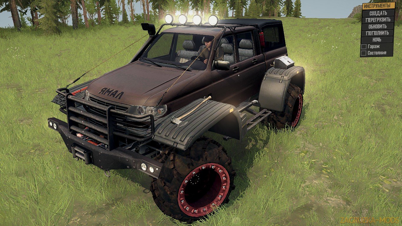 UAZ Yamal v1.0 (v29.01.18) for Spin Tires: MudRunner