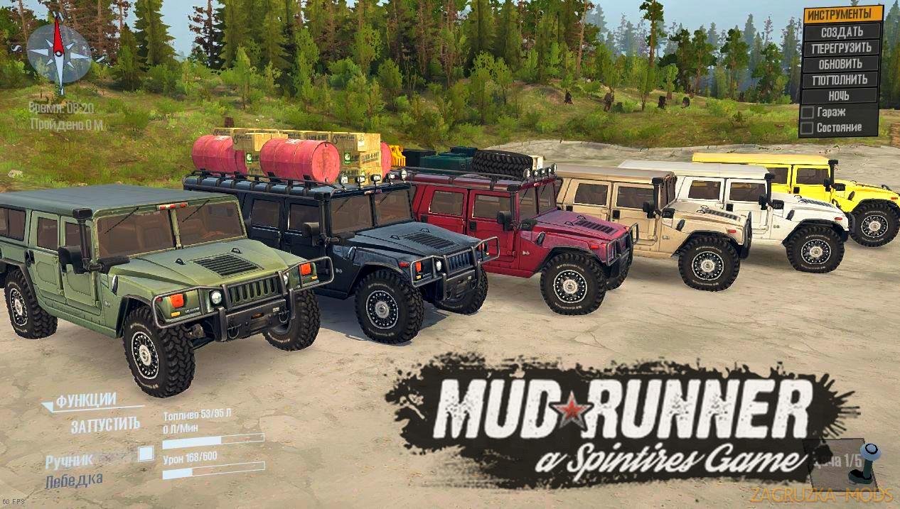 Hummer H1 v3.0 (v29.01.18) for Spin Tires: MudRunner