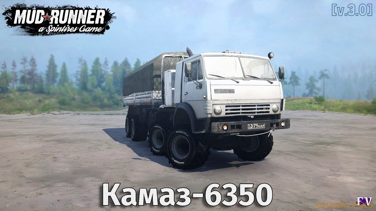 KamAZ-6350 v3.0 (v06.03.18) for Spin Tires: MudRunner