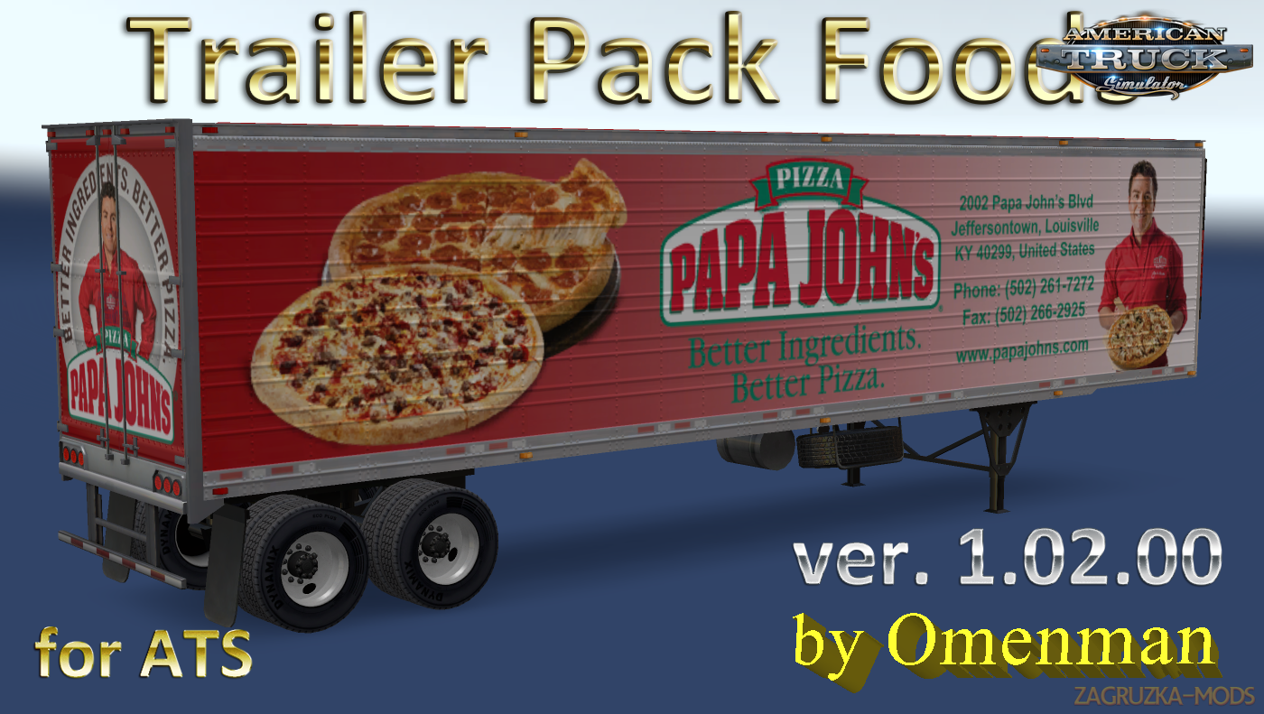 Trailer Pack Foods v 1.02.00 for Ats